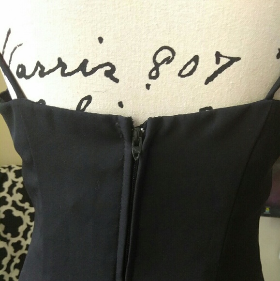 VTG 90s LBD Spaghetti Strap Flouncy Y2K 00s grunge - Picture 5 of 8